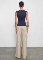 Enza Costa Cotton V-Neck Sleeveless Top