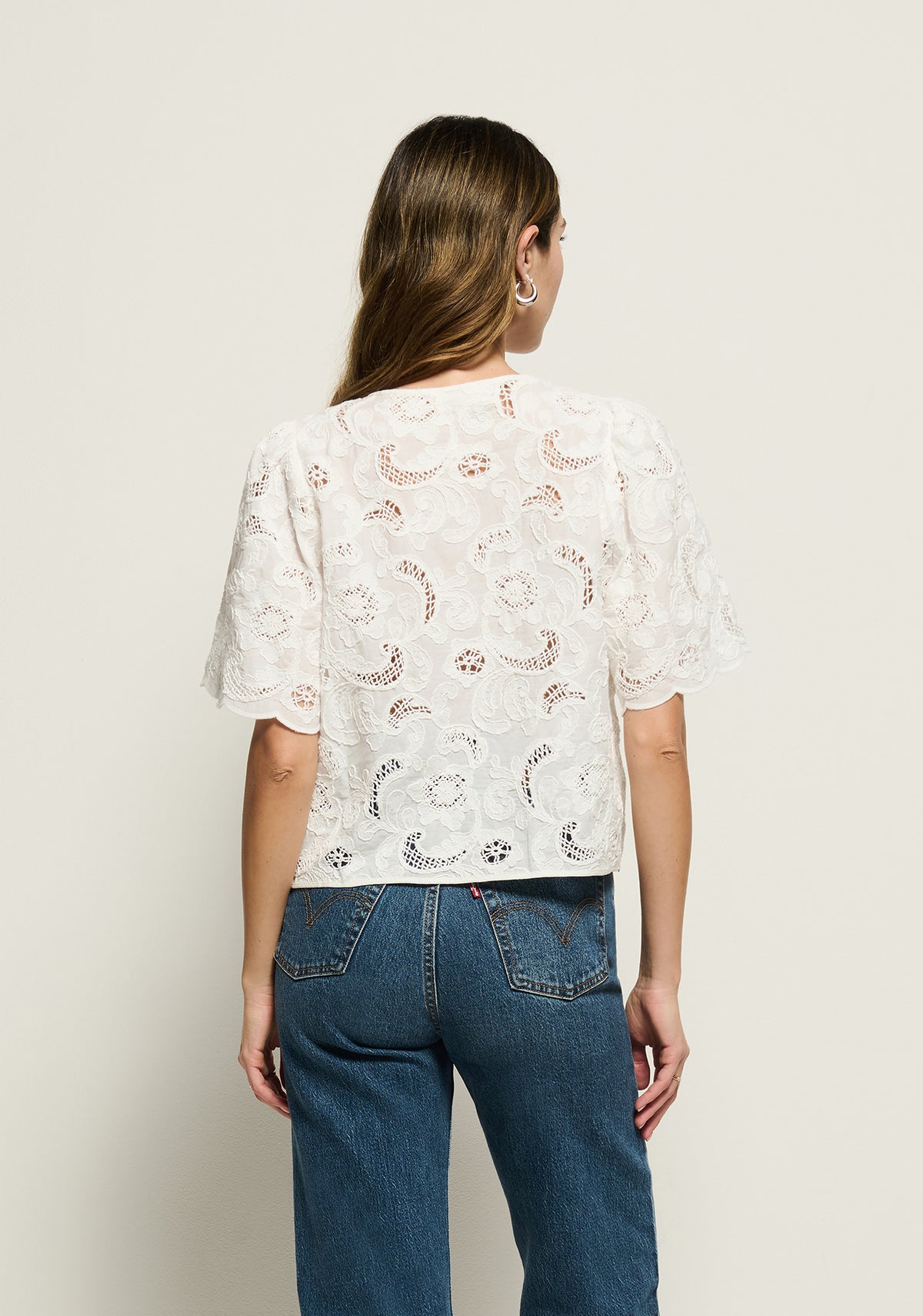 Nation Rosalyn Tie Front Top