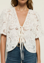Nation Rosalyn Tie Front Top