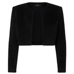 RVN Cropped Velvet Cardigan