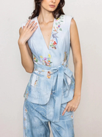 Ranna Gill Rafia Belted Waist Coat_EE05