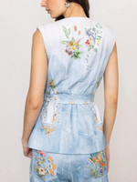 Ranna Gill Rafia Belted Waist Coat_EE05
