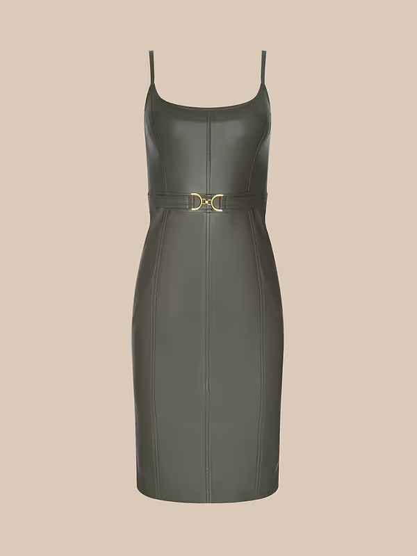 Lagence Halia Buckle Midi Dress