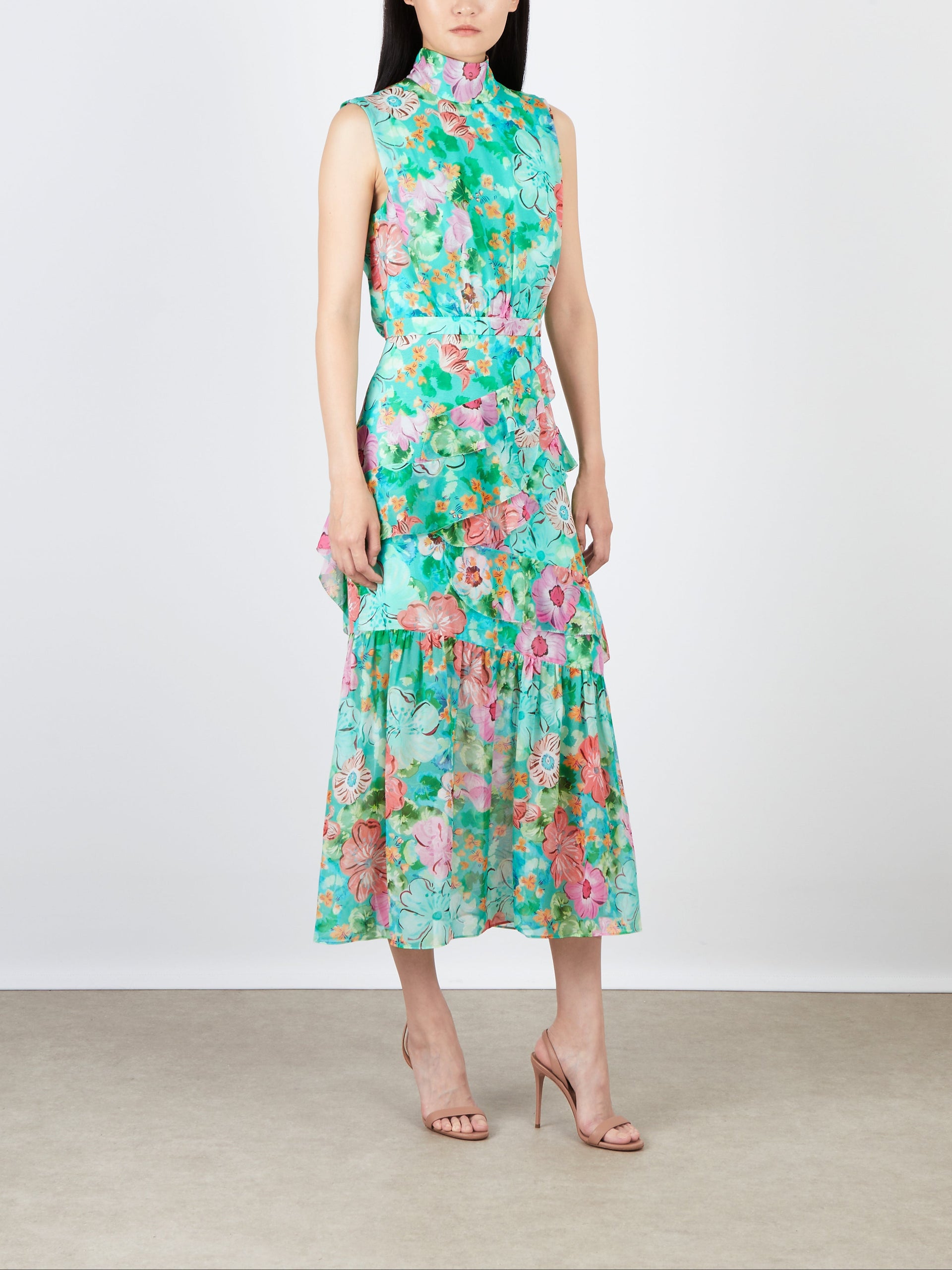 Saloni Fleur Ruffle Dress– Gallery Couture