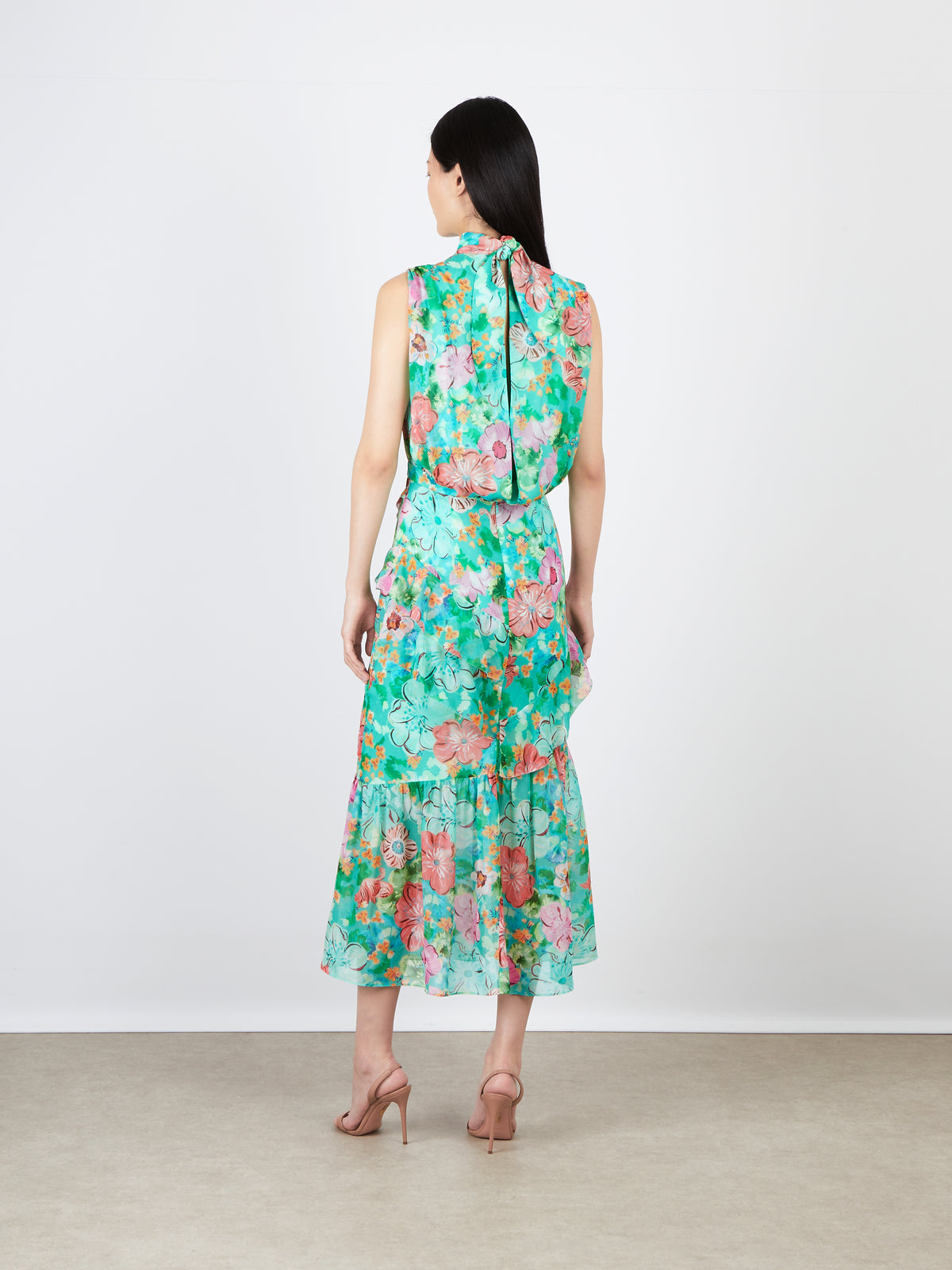Saloni Fleur Ruffle Dress