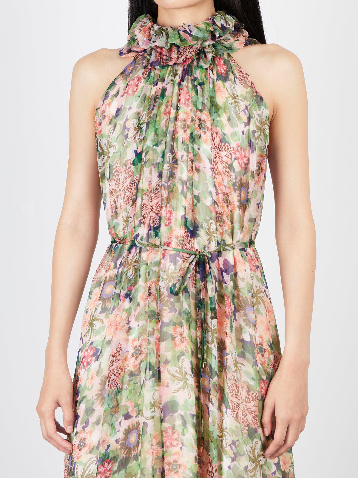 Saloni Iris Ruffle Dress