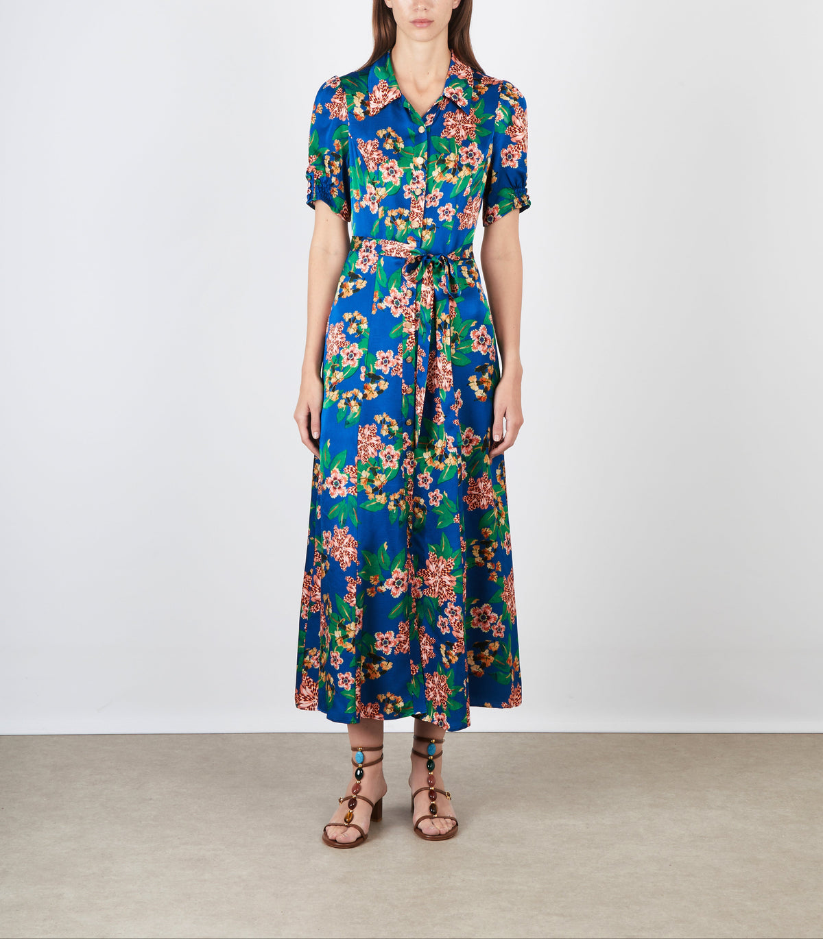 saloni dress The JACQUI and the Terrazo Allure placement print enhances the dresss elegant lines Saloni Pippa Printed Silk Midi