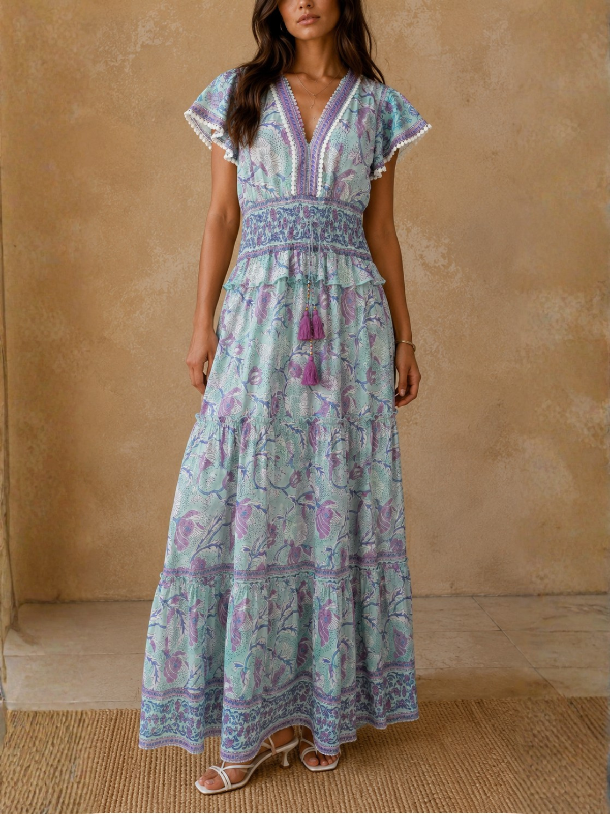 SALROSA Long Print Dress_JC-10