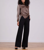 Avenue Montaigne Sleek Wide Leg Pant