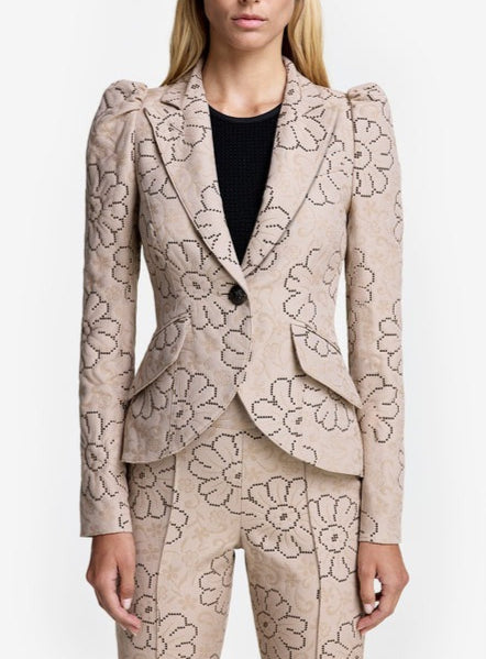 Smythe Pouf Sleeve One Button Blazer