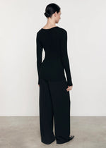 Enza Costa Silk Rib Crew Sweater
