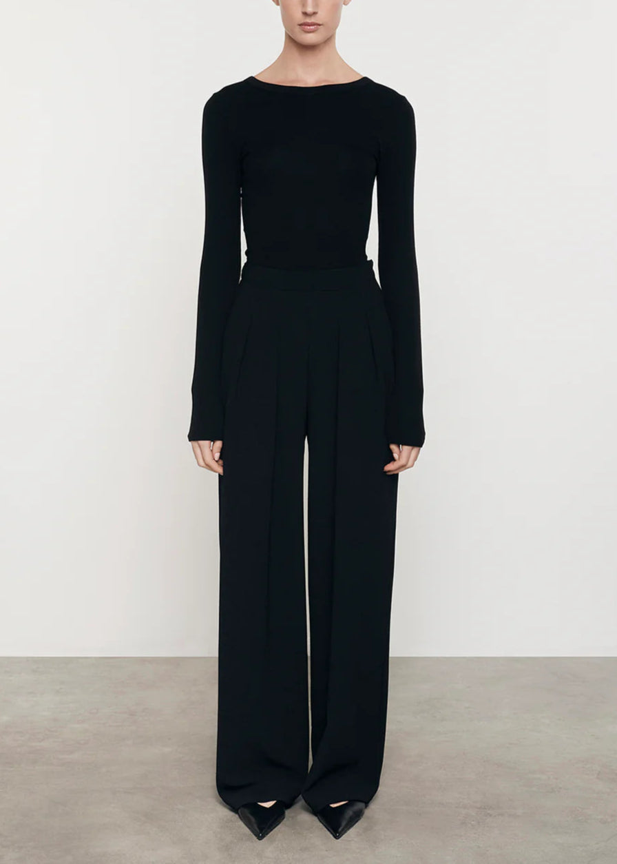 Enza Costa Silk Rib Crew Sweater
