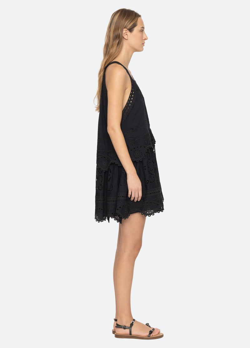 Sea Dahlia Eyelet Tank Dress