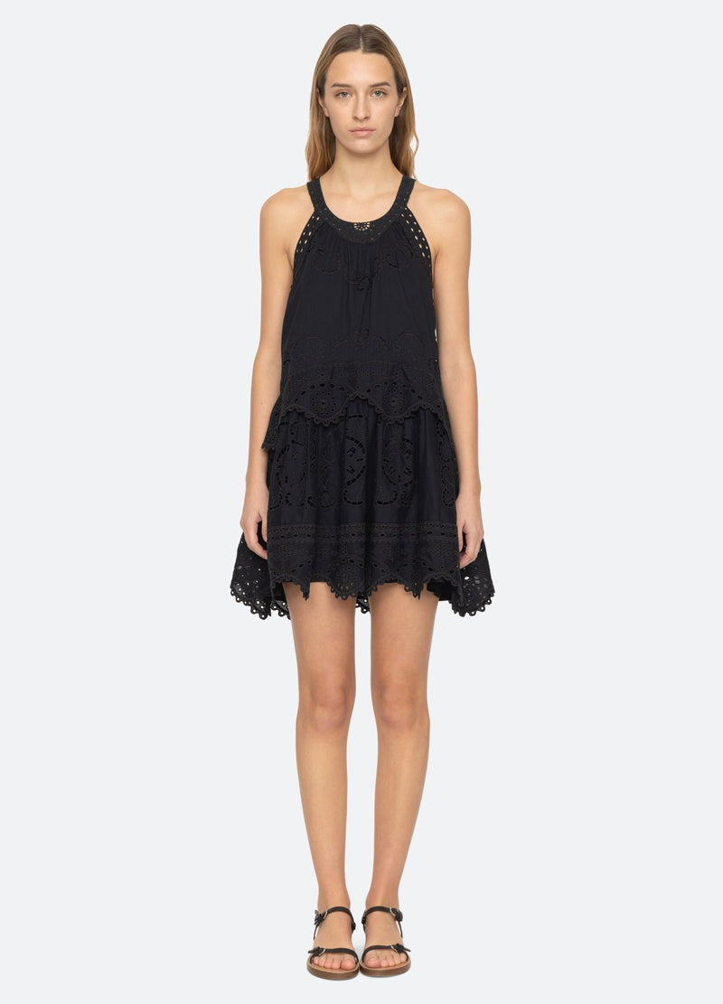 Sea Dahlia Eyelet Tank Dress