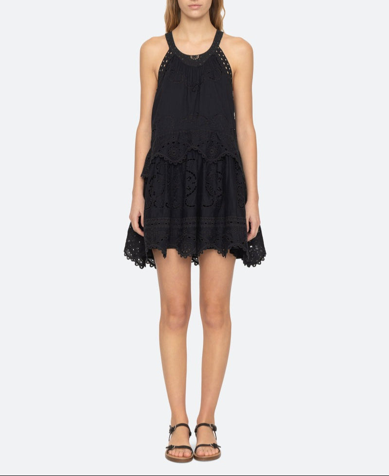 Sea Dahlia Eyelet Tank Dress