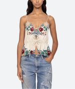 Sea Kathrine Embroidery Slip Top