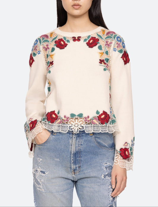 Sea Katharine Embroidery Sweater