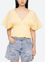 Sea Zora Solid Pleated Sleeve Top