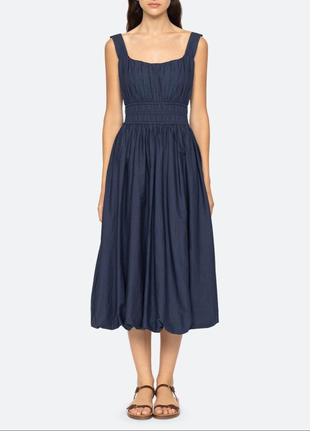 Sea Emmet Poplin Midi Bubble Dress