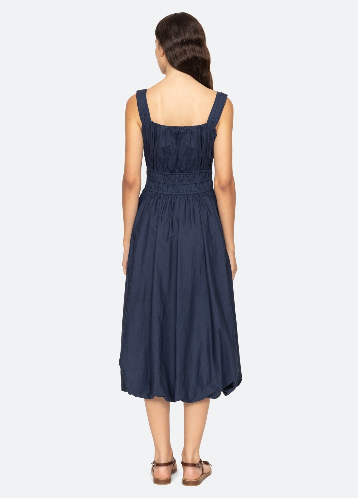 Sea Emmet Poplin Midi Bubble Dress