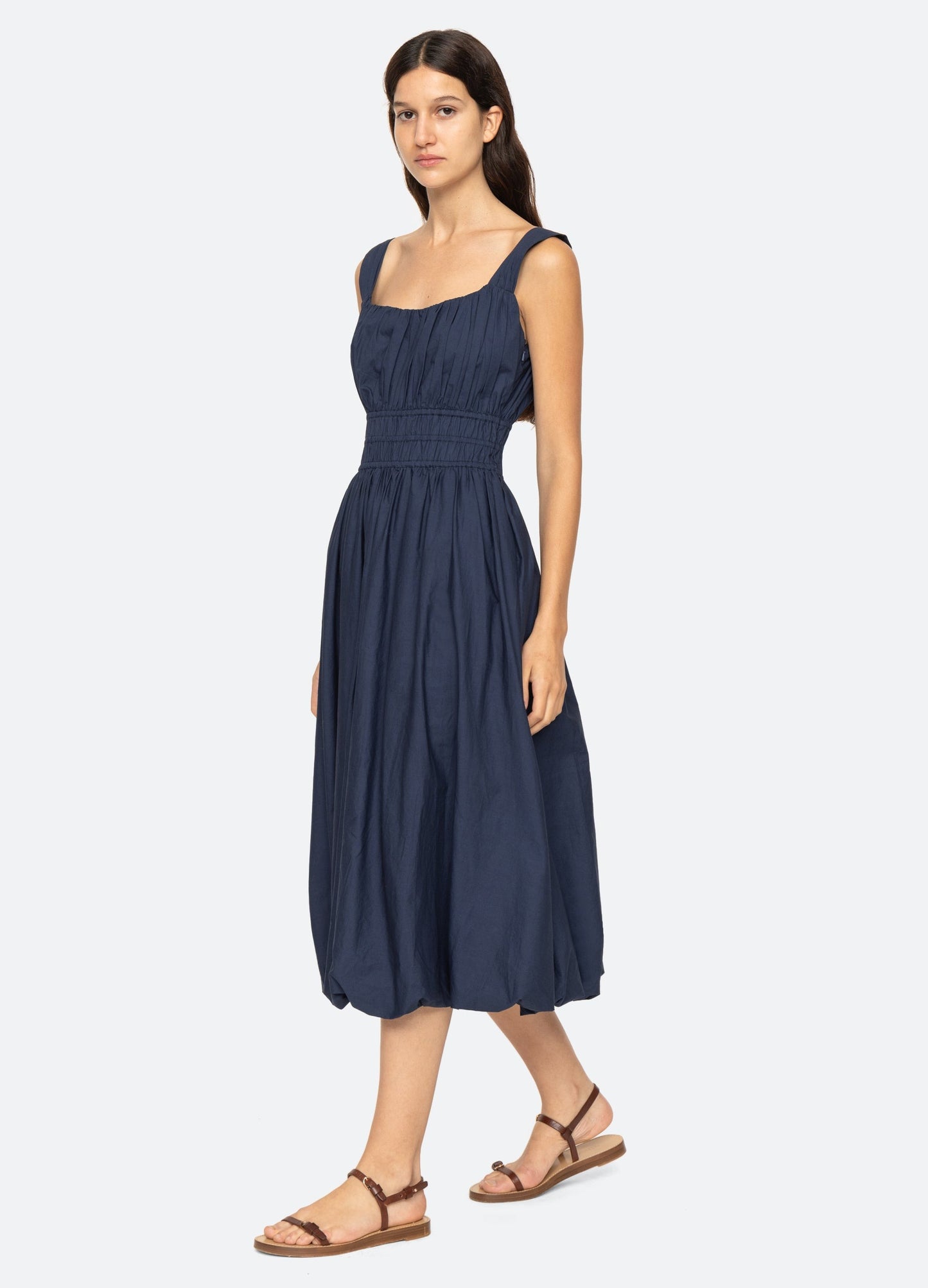 Sea Emmet Poplin Midi Bubble Dress