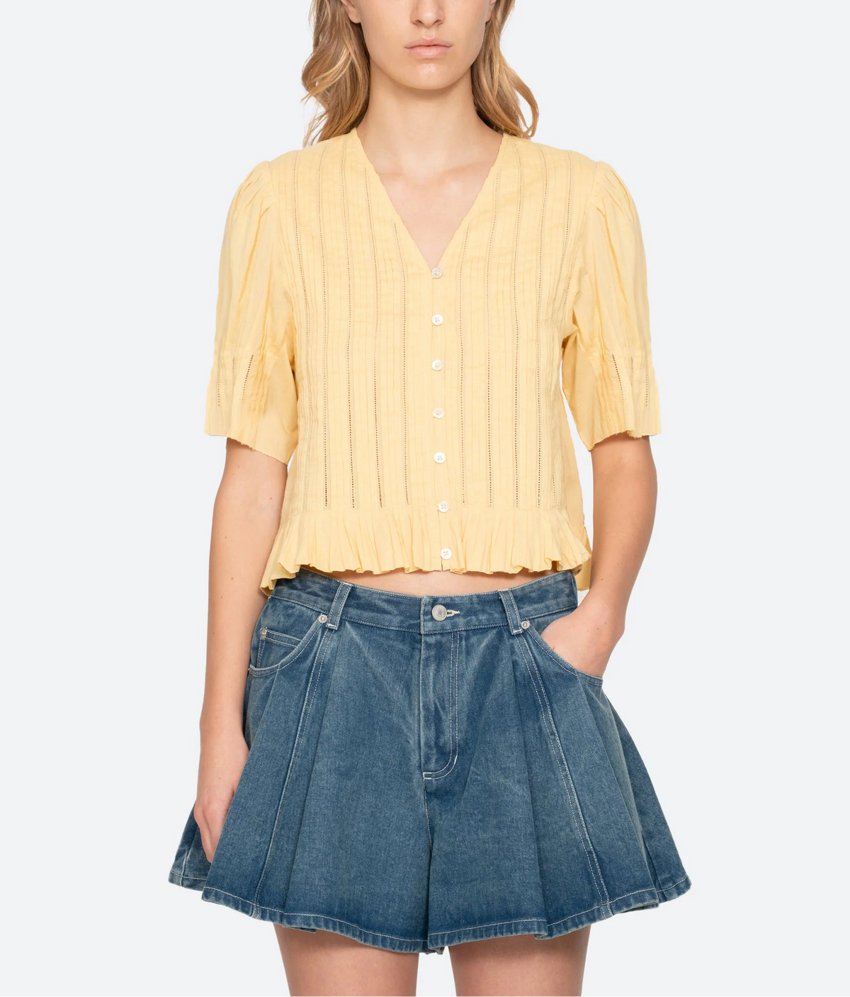 Sea Alberte Bubble Sleeve Blouse