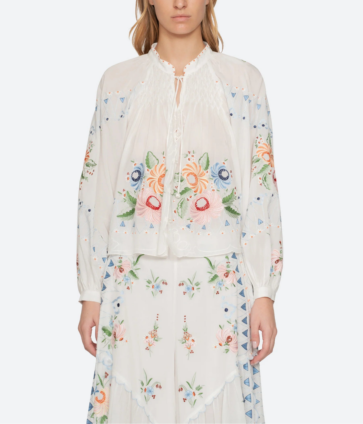 Sea Serafina Embroidered L/S Blouse
