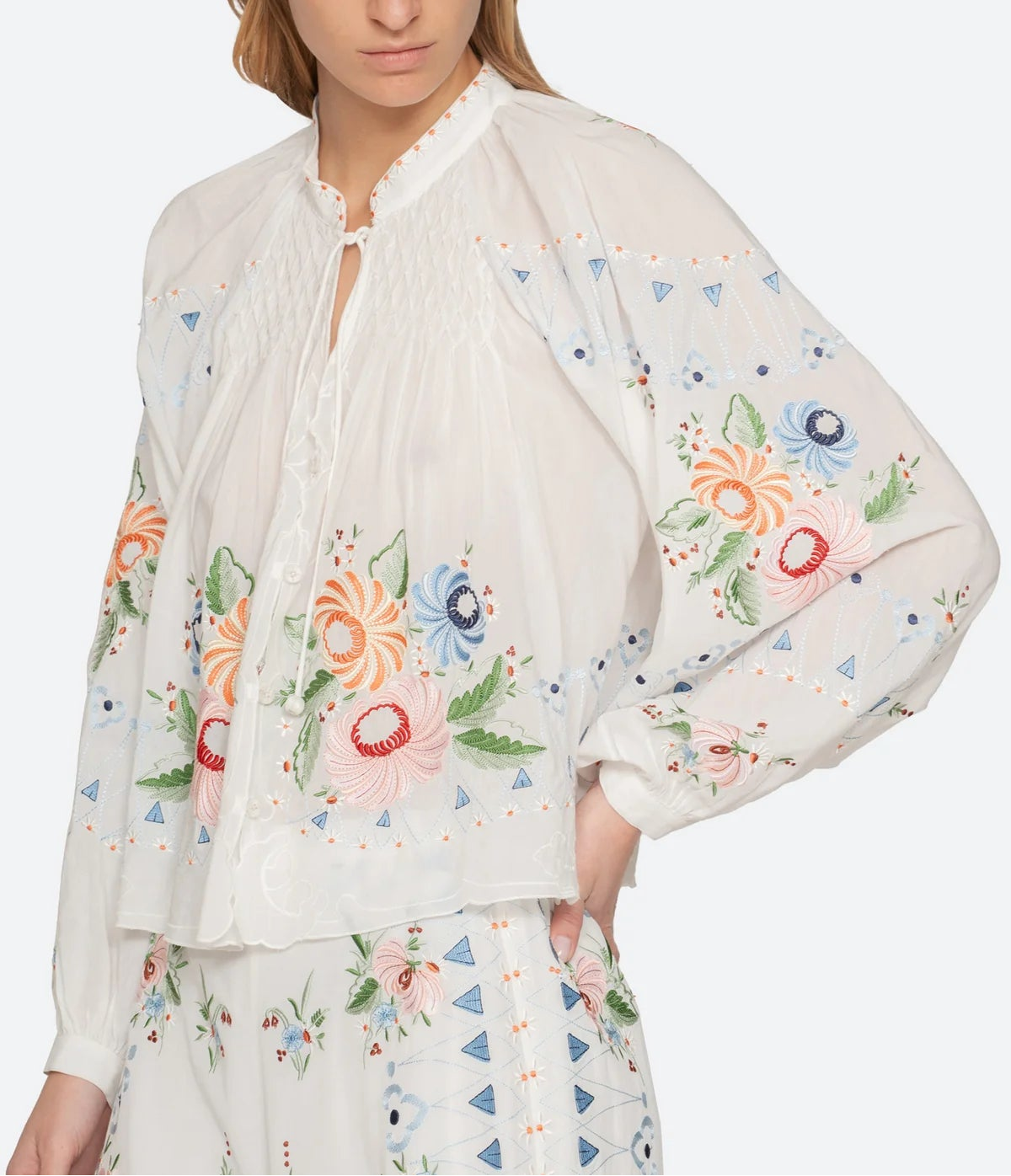 Sea Serafina Embroidered L/S Blouse