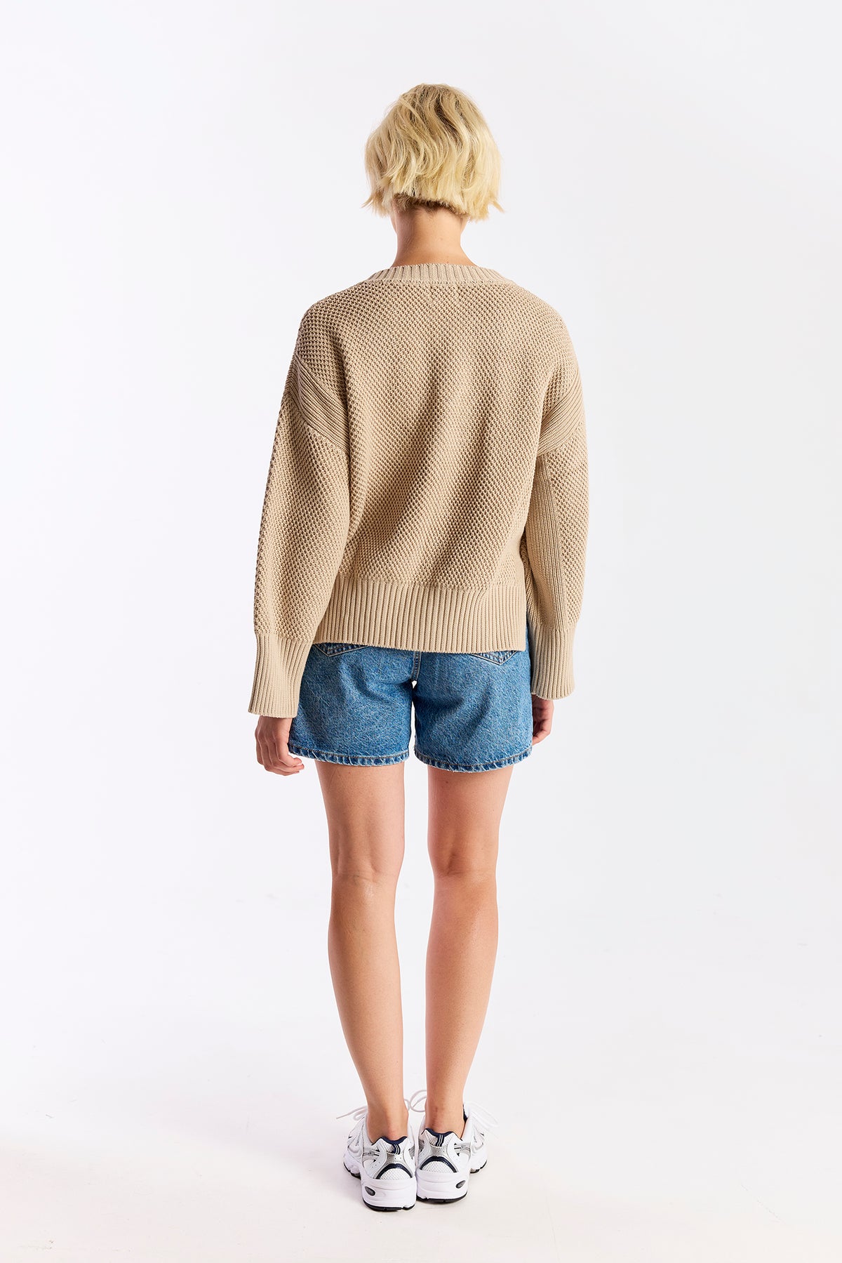 Wispr Pointelle Stitch Detail Cardi