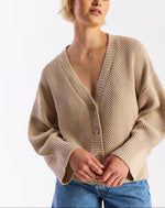 Wispr Pointelle Stitch Detail Cardi