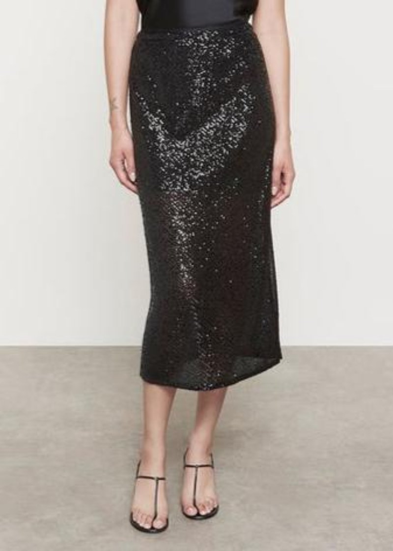 Enza Costa Sequin Bias Skirt