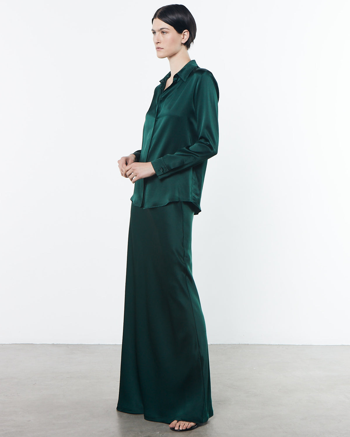 Enza Costa Silk Full Length Skirt