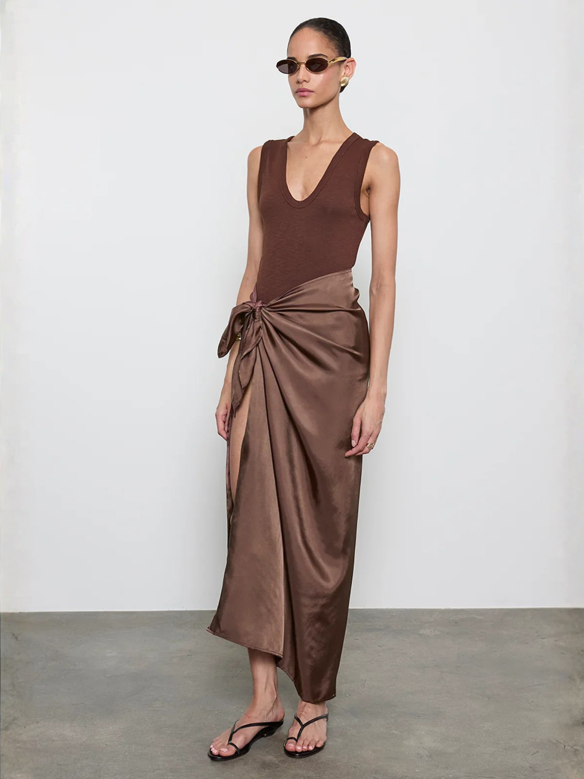 Enza Costa Textured Knit Sleeveless Top