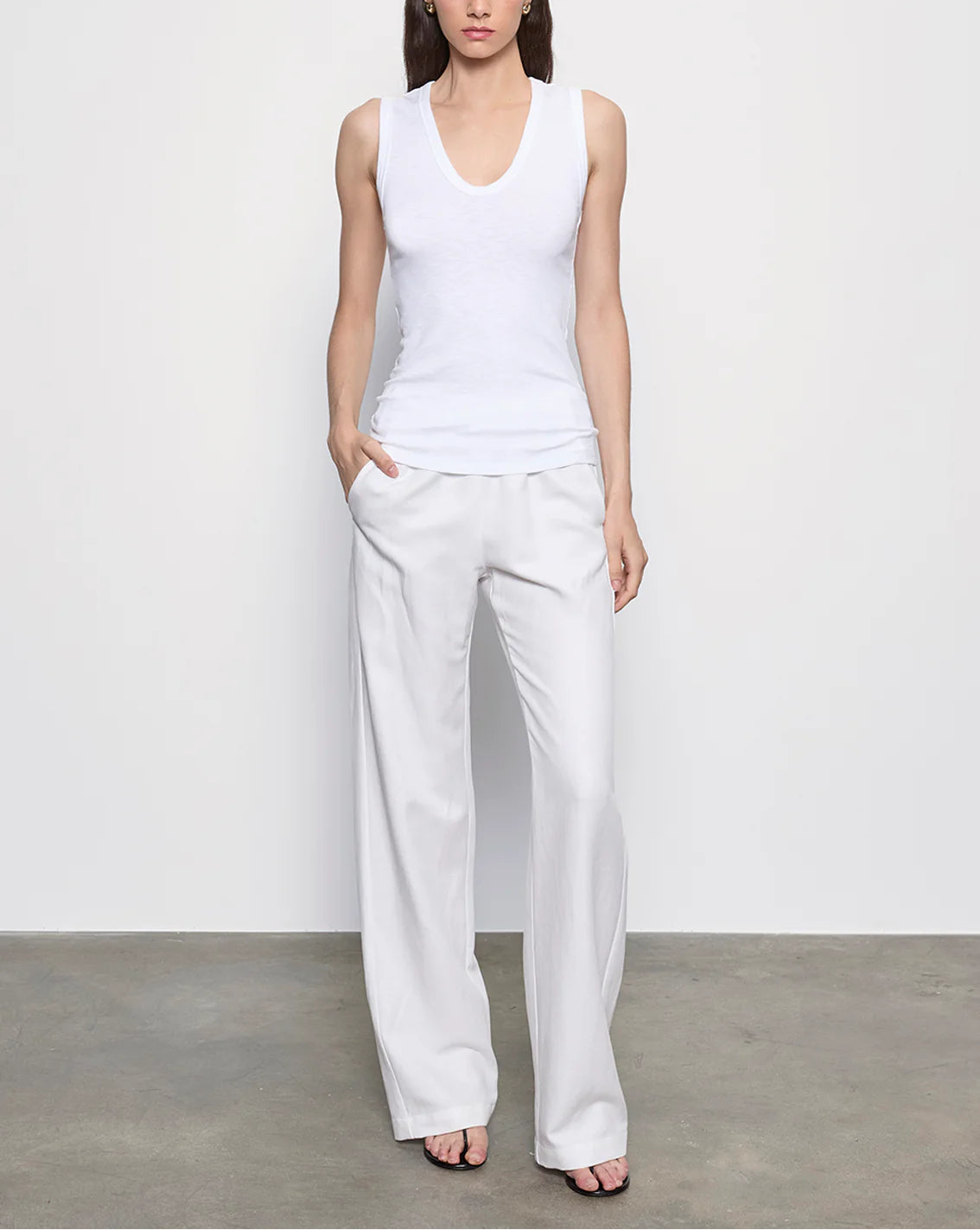 Enza Costa Textured Knit Sleeveless Top