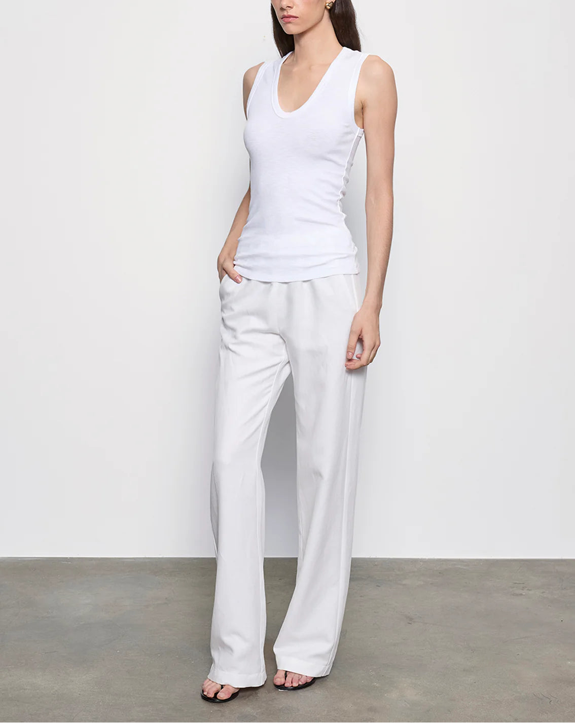 Enza Costa Textured Knit Sleeveless Top