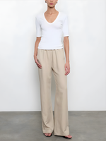 Enza Costa Textured Knit Half Sleeve Top