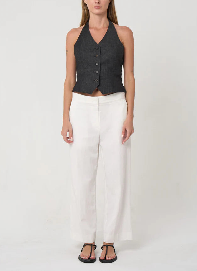 Phoebe Jon Sabrina Halter Denim Vest
