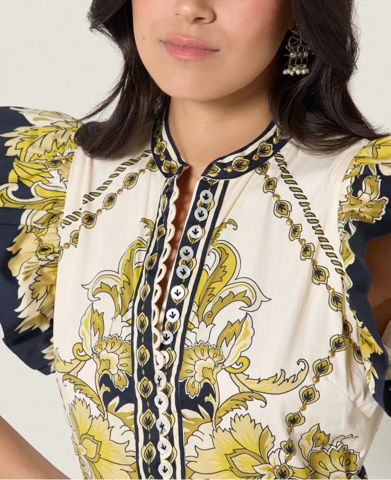 Scarlett Poppies Baronessa Dress in Gold\Black