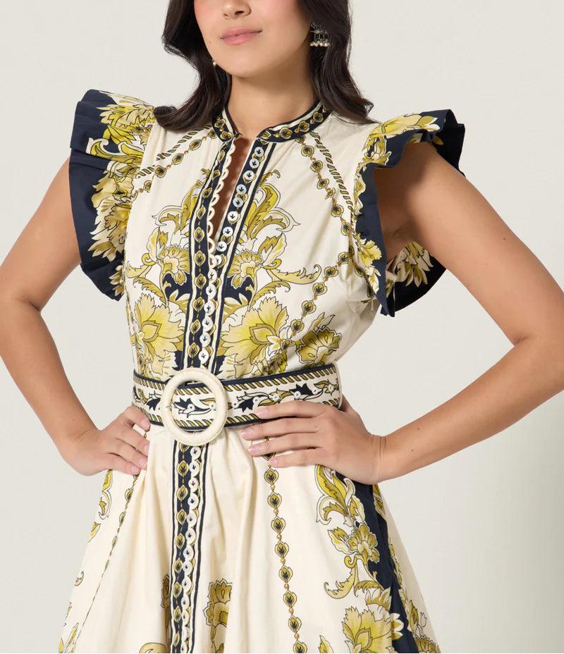 Scarlett Poppies Baronessa Dress in Gold\Black