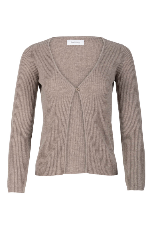 Naadam Wool Cashmere Ribbed Cardigan