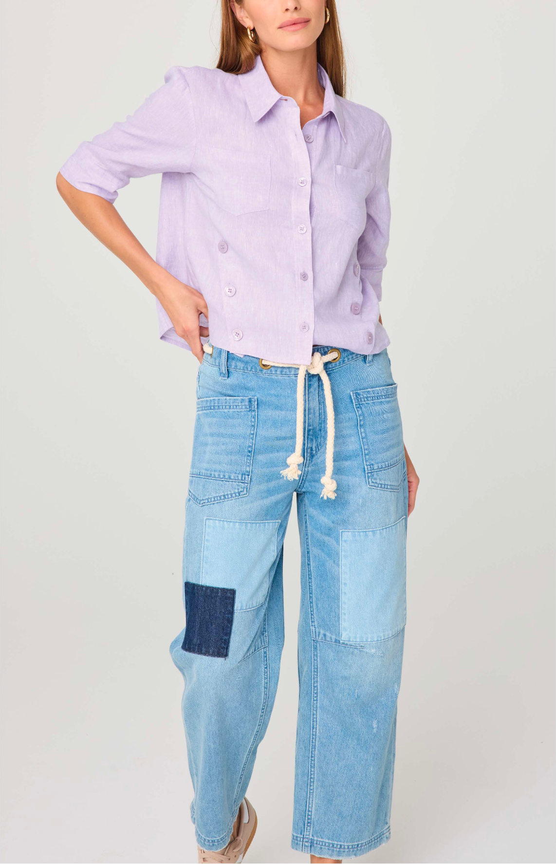 LAFATA Nautical Patchwork Jeans