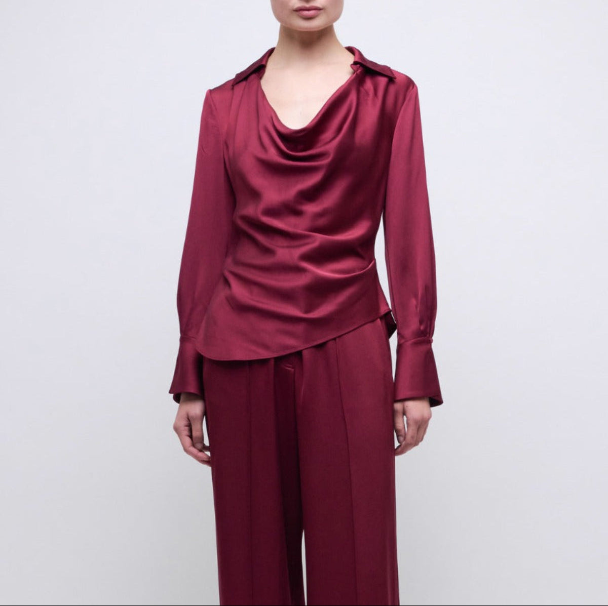 Simkhai Symone L/S Cowl Neck Top