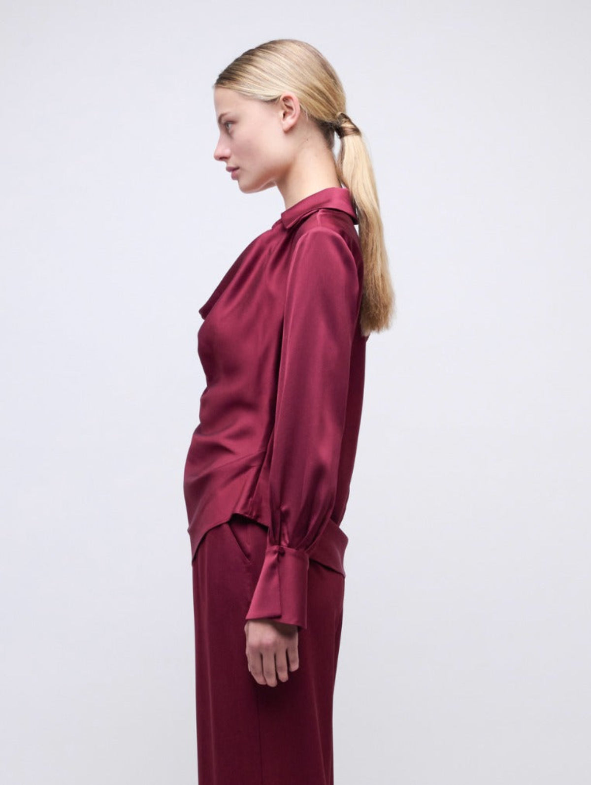 Simkhai Symone L/S Cowl Neck Top