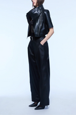 Yigal Azrouel Ts Cropped Leather Jacket