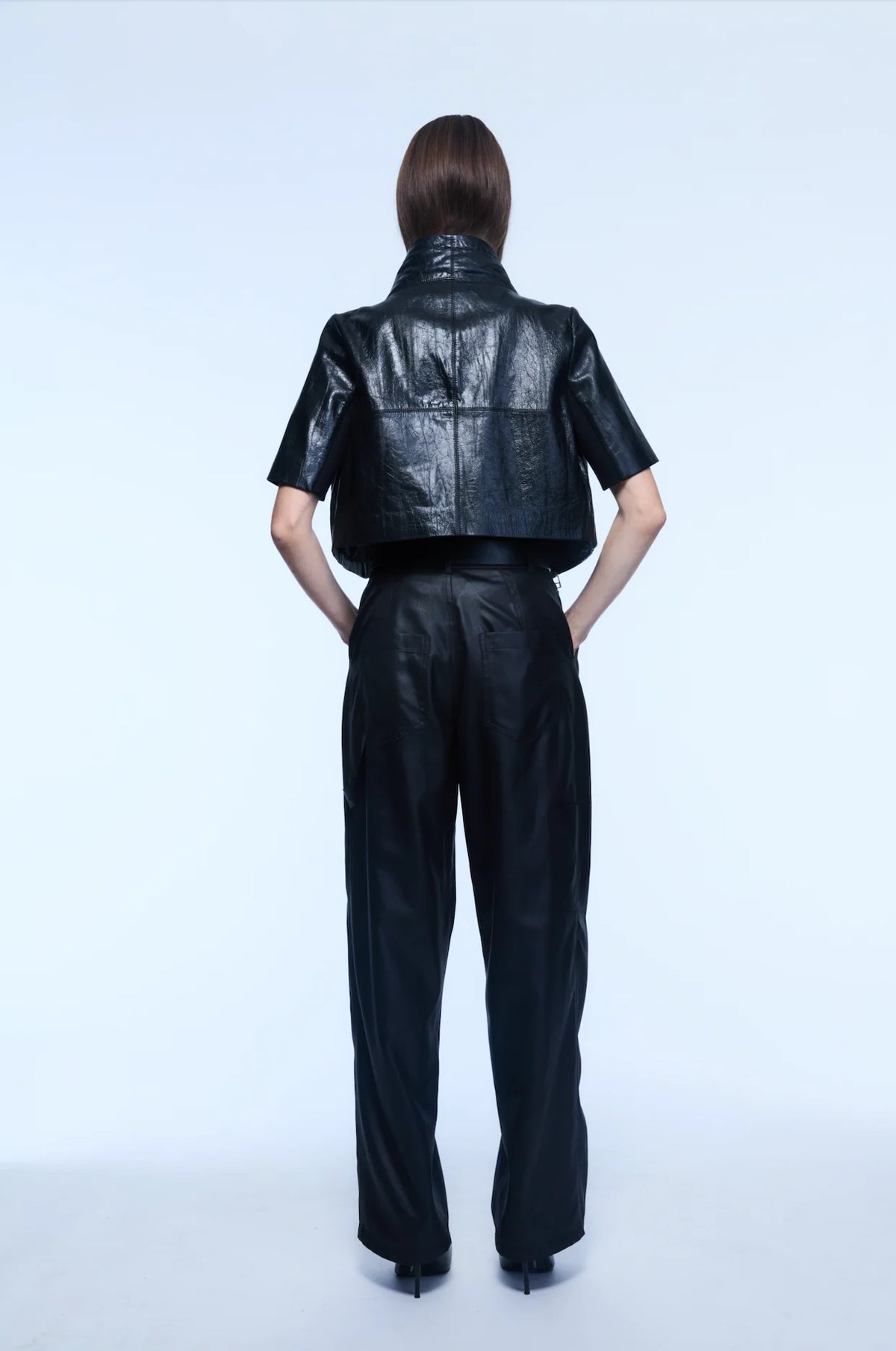 Yigal Azrouel Ts Cropped Leather Jacket