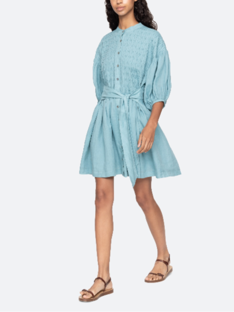 Sea Violet Belted Mini Dress