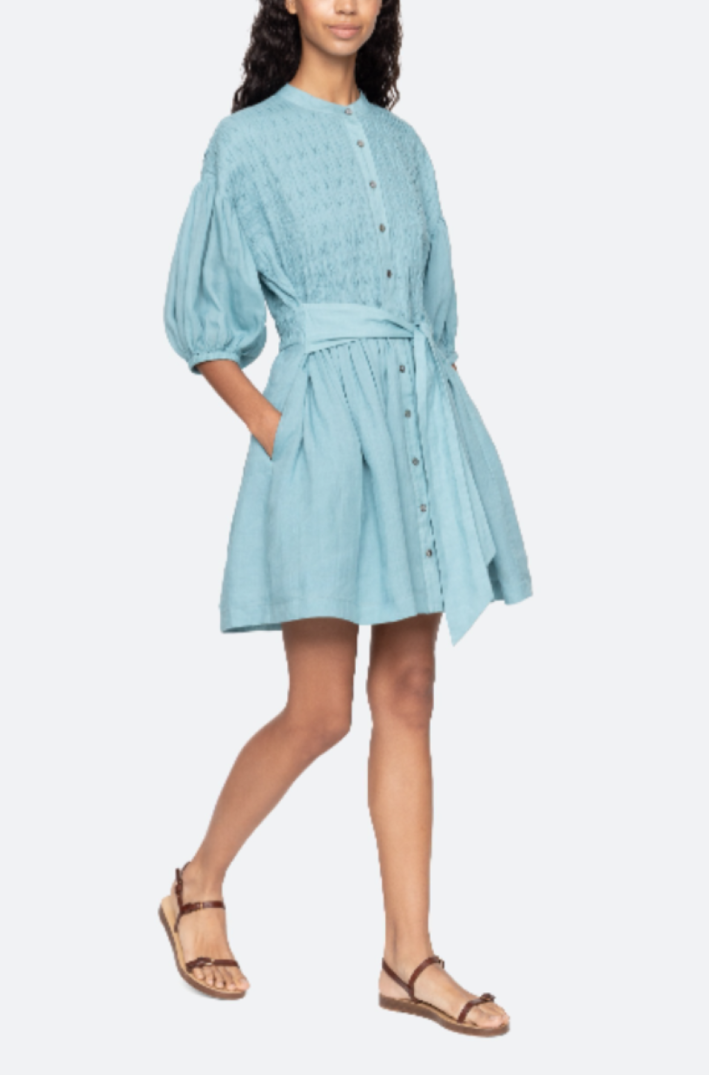 Sea Violet Belted Mini Dress