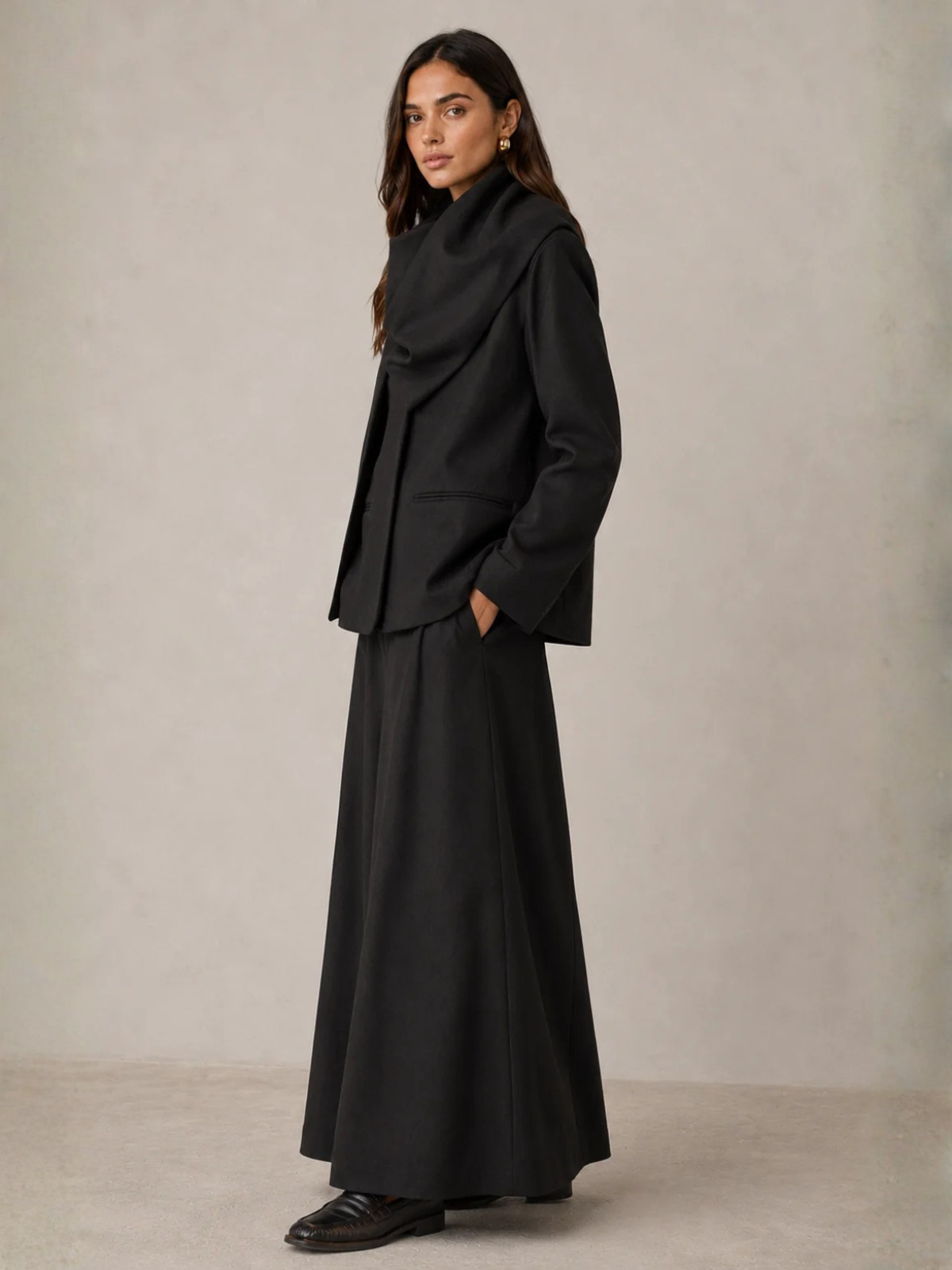Sea Remi Tropical Wool Scarf Blazer_AW26-120