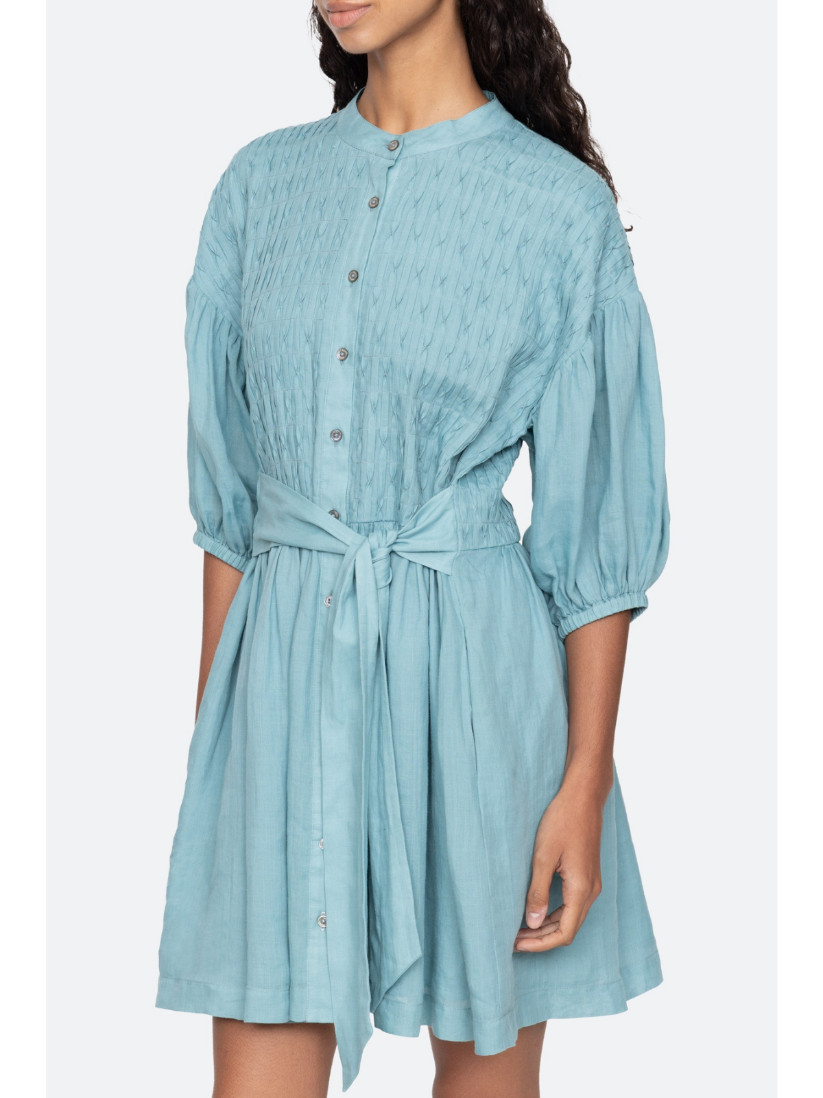 Sea Violet Belted Mini Dress_SS26-111