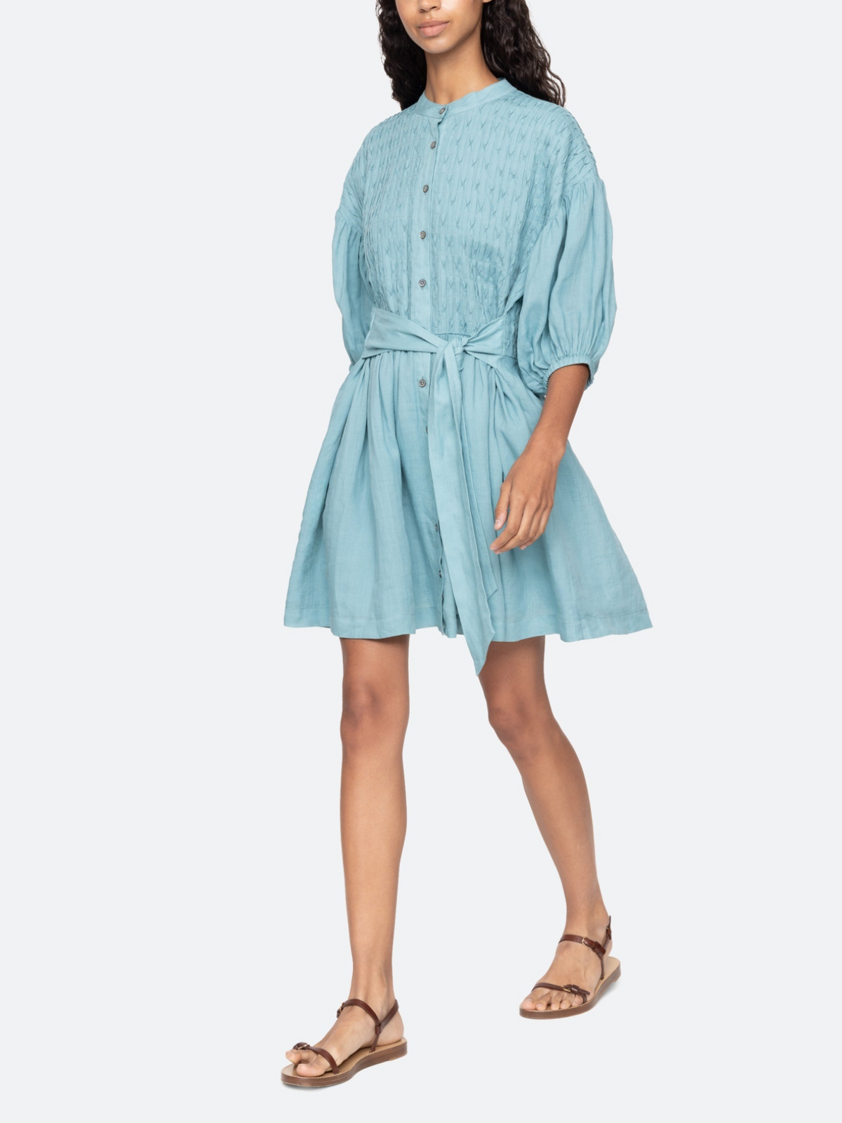 Sea Violet Belted Mini Dress_SS26-111